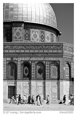 Dome of the Rock. Jerusalem, Israel (black and white)