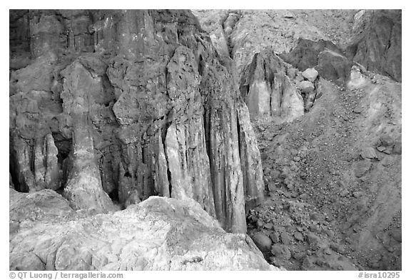 Rock Pillars near Eilat. Negev Desert, Israel (black and white)