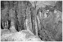 Rock Pillars near Eilat. Negev Desert, Israel ( black and white)