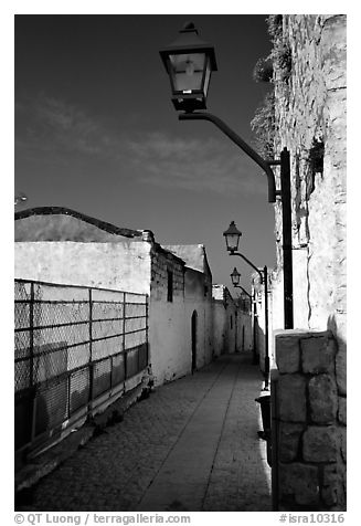 Alley with lanterns, Synagogue Quarter, Safed (Safad). Israel