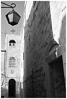 Church, Safed (Tzfat). Israel (black and white)