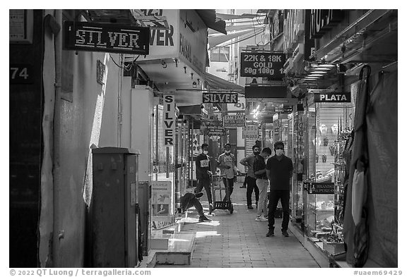 Alley in Gold Souk, Deira. United Arab Emirates