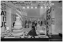 Window display, Mail of the Emirates. United Arab Emirates ( black and white)