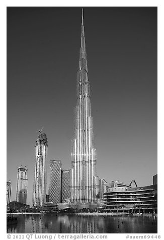 Burj Khalifa rising above the fountains. United Arab Emirates