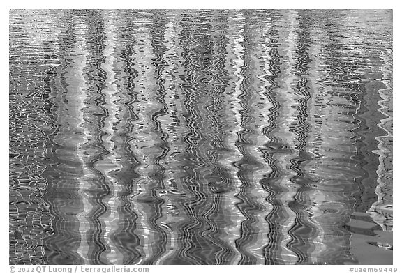 Burj Khalifa reflections. United Arab Emirates (black and white)