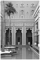 Courtyard, Medina Jumerah. United Arab Emirates ( black and white)