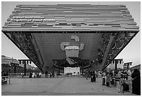 Saudi Arabia Pavilion from the front. Expo 2020, Dubai, United Arab Emirates ( black and white)