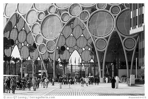 Al Wasl. Expo 2020, Dubai, United Arab Emirates (black and white)