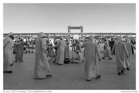 Men performing dance. Expo 2020, Dubai, United Arab Emirates