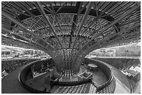 Sustainability Pavilion. Expo 2020, Dubai, United Arab Emirates ( black and white)