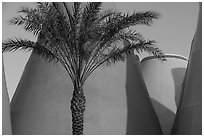 Spain Pavilion detail. Expo 2020, Dubai, United Arab Emirates ( black and white)