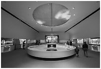 Technology display, Kazakhstan Pavilion. Expo 2020, Dubai, United Arab Emirates ( black and white)