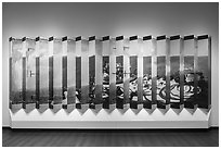 Display with views from Mars, USA Pavilion. Expo 2020, Dubai, United Arab Emirates ( black and white)