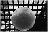 Looking up ceiling during show, USA Pavilion. Expo 2020, Dubai, United Arab Emirates ( black and white)