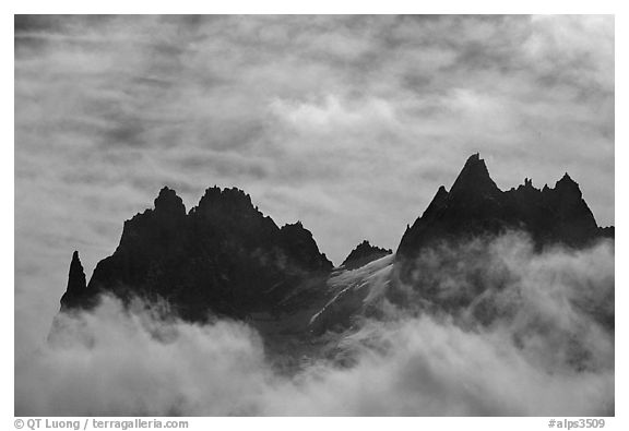 Grands Charmoz and Grepon. Alps, France