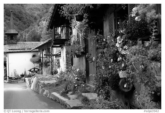 Quaint village of Le Tour, Chamonix Valley, Alps, France.