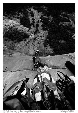 Lots of haul bags. El Capitan, Yosemite, California