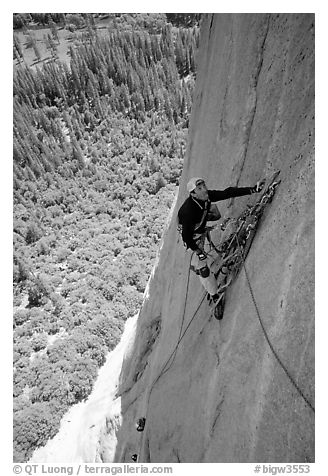 Valerio Folco takes a break from hauling bags. El Capitan, Yosemite, California