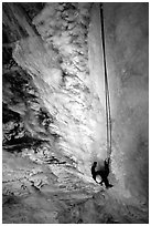 Climbing in  Provo Canyon, Utah. USA (black and white)