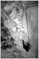 Climbing in  Provo Canyon, Utah. USA (black and white)