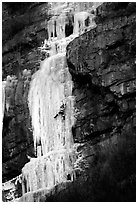 Climbing in  Provo Canyon, Utah. USA (black and white)