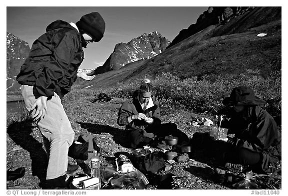 Camp breafast. Lake Clark National Park, Alaska