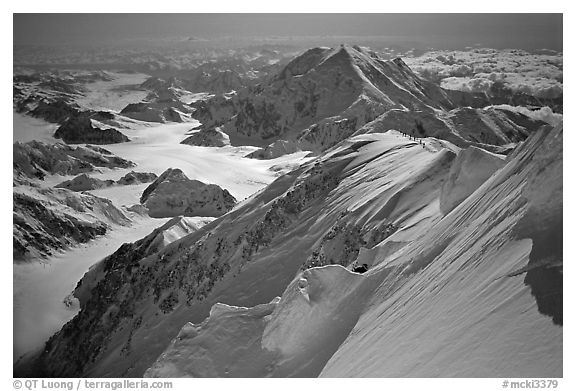 Summit ridge of Mt McKinley. Denali, Alaska