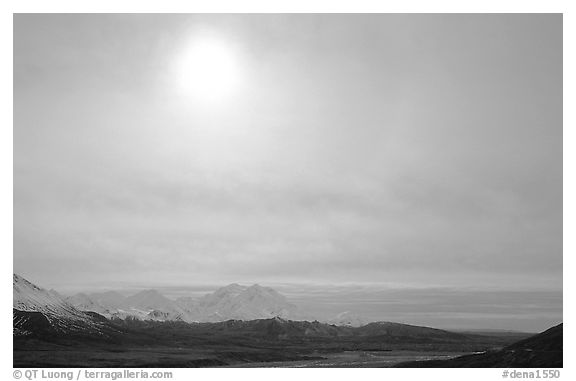 Halo above Alaska Range. Denali National Park, Alaska, USA.