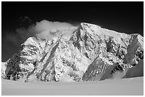 North Face of Mt Hunter. Denali National Park ( black and white)