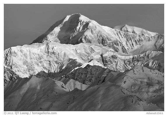 Mt McKinley seen from the south. Denali National Park, Alaska, USA.