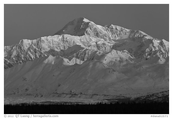 Denali, winter sunrise. Denali National Park, Alaska, USA.