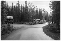 Riley Creek Campground. Denali National Park ( black and white)