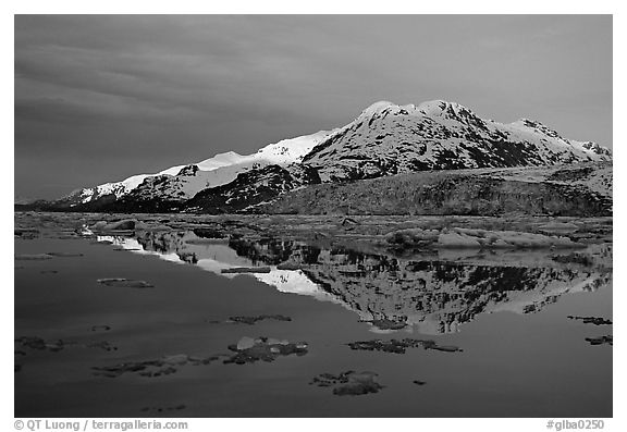 Mt Parker reflected in West arm. Glacier Bay National Park, Alaska, USA.