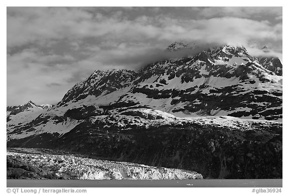 Mt Cooper and Lamplugh glacier, late afternoon. Glacier Bay National Park, Alaska, USA.