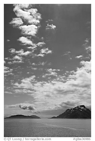 Drake and Francis Islands. Glacier Bay National Park (black and white)