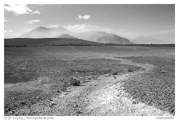 Colorful ash, Valley of Ten Thousand smokes. Katmai National Park (black and white)