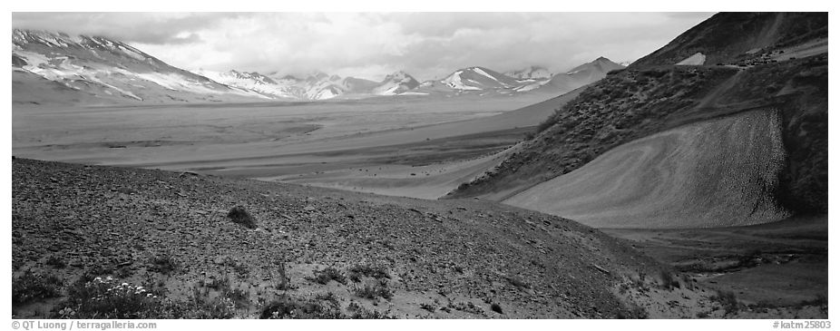 Valley of Ten Thousand Smokes. Katmai National Park (black and white)