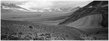 Valley of Ten Thousand Smokes. Katmai National Park (Panoramic black and white)