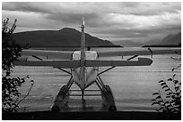 Floatplane facing Naknek Lake. Katmai National Park ( black and white)