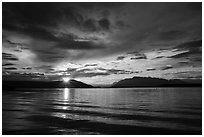 Sunrise, Naknek Lake. Katmai National Park ( black and white)