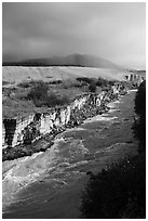 Ukak River gorge, Valley of Ten Thousand Smokes. Katmai National Park ( black and white)