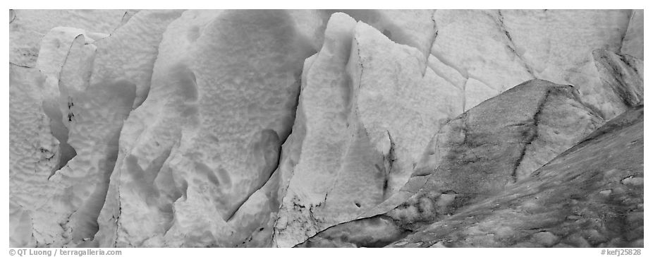 Ice close-up, Exit Glacier. Kenai Fjords National Park (black and white)