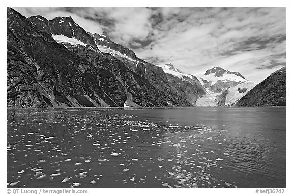 Northwestern Lagoon. Kenai Fjords National Park (black and white)