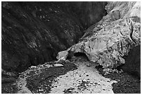 Front of Exit Glacier, 2016. Kenai Fjords National Park ( black and white)