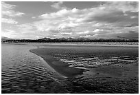 Sand bar on the Kobuk River. Kobuk Valley National Park ( black and white)