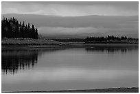 Dusk on the Kobuk River. Kobuk Valley National Park, Alaska, USA. (black and white)