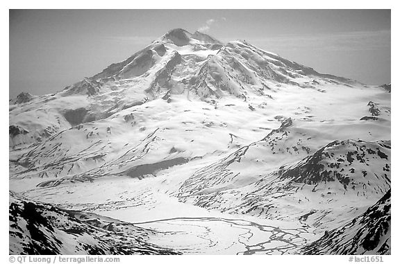 Aerial view of Redoubt Volcano. Lake Clark National Park, Alaska, USA.