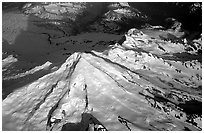 Aerial view of Redoubt Volcano. Lake Clark National Park ( black and white)