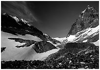 Valley I below the Telaquana Mountains. Lake Clark National Park, Alaska, USA. (black and white)