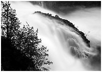 Tanalian falls. Lake Clark National Park, Alaska, USA. (black and white)